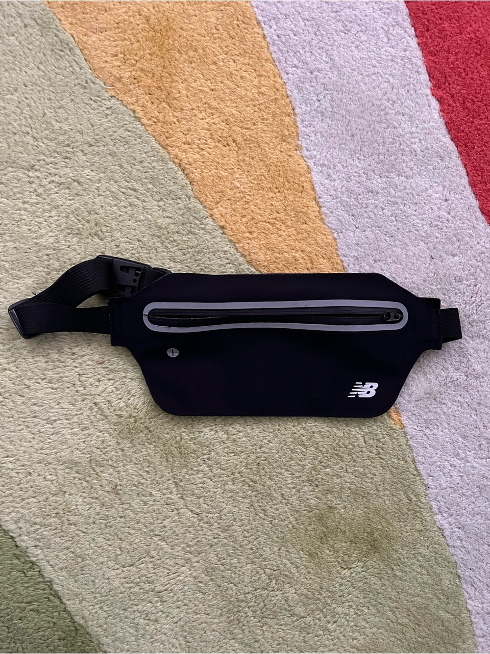 New Balance Black Reflective-Trim Waist Pack